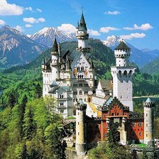 Схема вышивки «Замок Нойшванштайн»