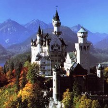 Схема вышивки «Замок Нойшванштайн»