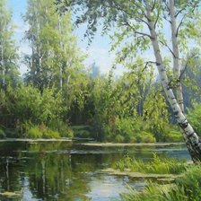 Схема вышивки «Пруд»