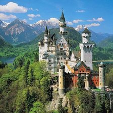 Схема вышивки «Замок Нойшванштайн»