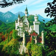 Схема вышивки «Замок Нойшванштайн»