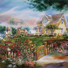 Схема вышивки «Домик»