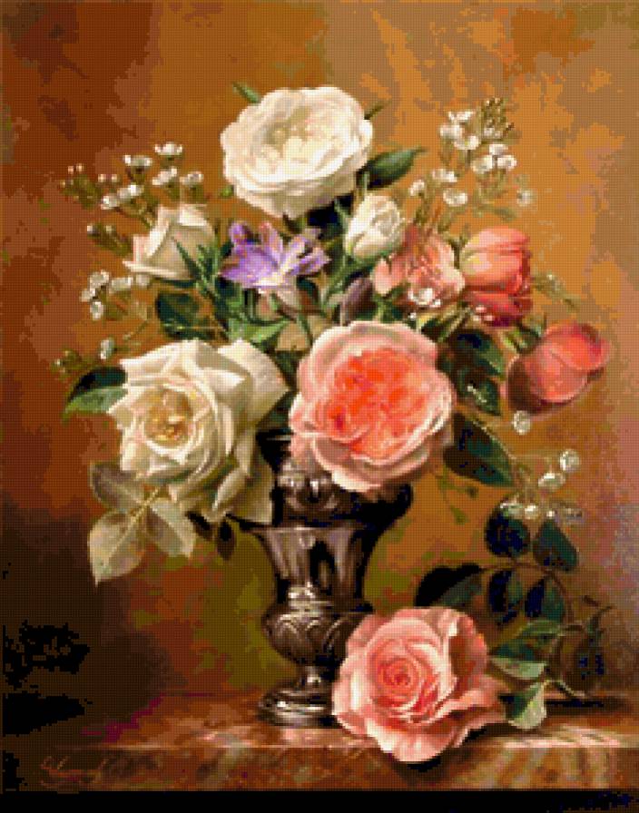 876786 - букет, цветок, роза, цветы, ваза, розы - предпросмотр