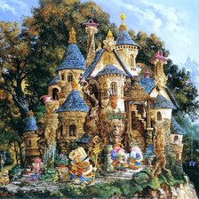 Схема вышивки «сказочный замок»