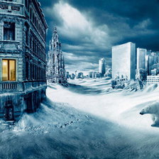 Схема вышивки «Зимний город»