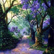 Схема вышивки «Сирень»