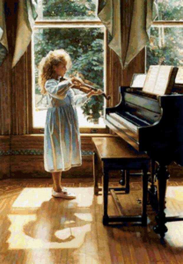 Юная скрипачка - предпросмотр