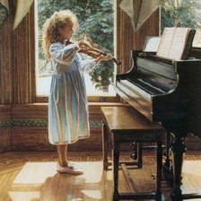 Схема вышивки «Юная скрипачка»