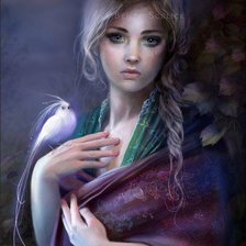 Схема вышивки «Девушка»