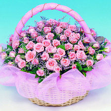 Схема вышивки «Корзина роз»