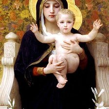 Схема вышивки «Мадонна с ребенком»