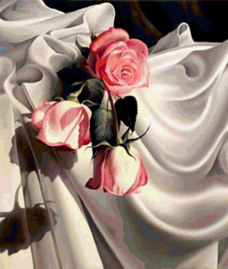 Розы - цветы, розы, картина, живопись - предпросмотр