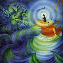 Схема вышивки «Кошачий Бог»