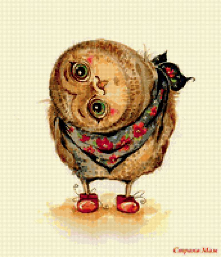 Совы Инги Пальцер - птицы, кратинки, совы - предпросмотр