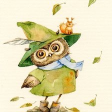 Схема вышивки «Совы Инги Пальцер»