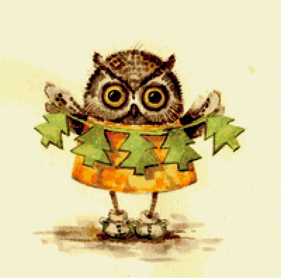 Совы Инги Пальцер - совы, птицы, кратинки - предпросмотр