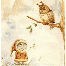 Схема вышивки «Сова»