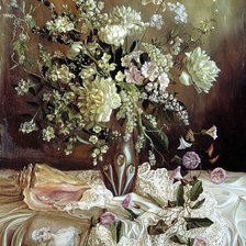 Схема вышивки «белые цветы»