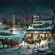 Схема вышивки «зимняя ночь»