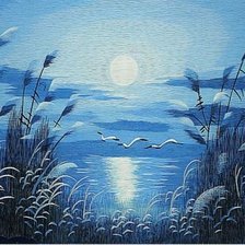 Схема вышивки «озеро»