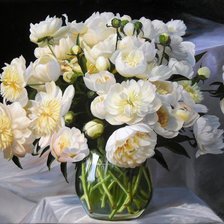 Схема вышивки «пионы»