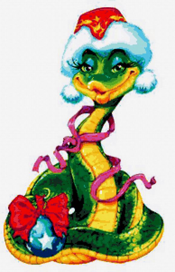 новогодняя змейка - новый год, змея - предпросмотр