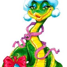 Схема вышивки «новогодняя змейка»