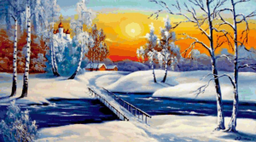 зимний пейзаж - зима, природа, пейзаж - предпросмотр