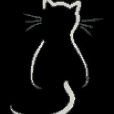 Схема вышивки «кот»