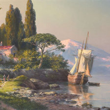 Схема вышивки «морской пейзаж»