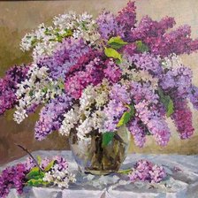 Схема вышивки «Душистая сирень»