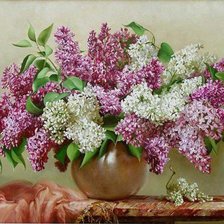 Схема вышивки «Душистая сирень»