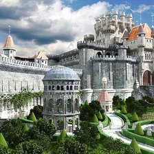 Схема вышивки «замки мира»