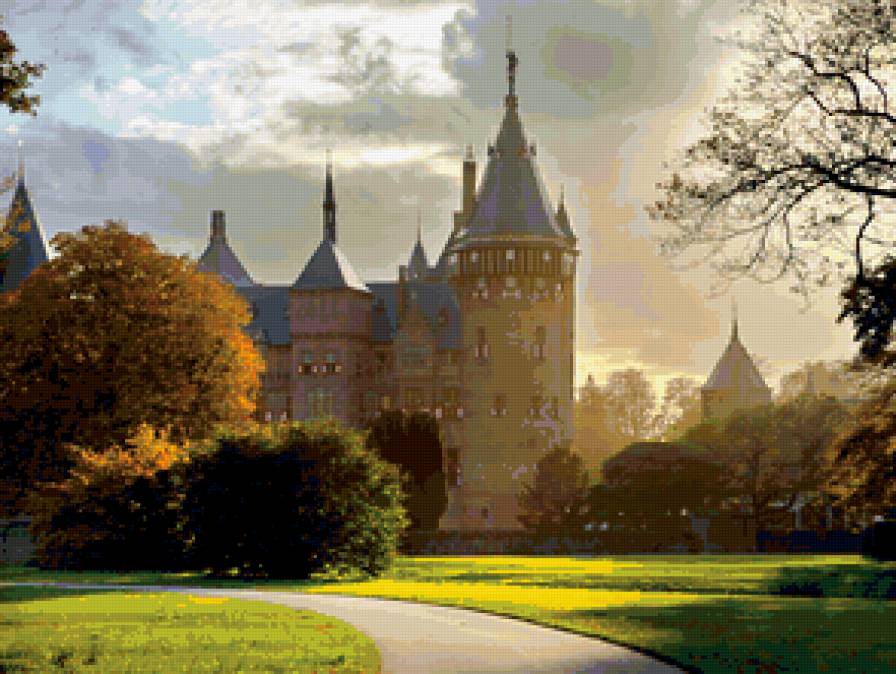 замки мира - замки мира, замок, сквер, дворцы, фэнтази, дворец - предпросмотр