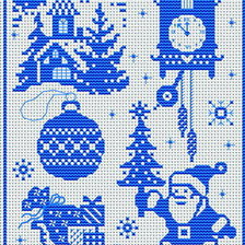 Схема вышивки «новогодние мини-вышивки»