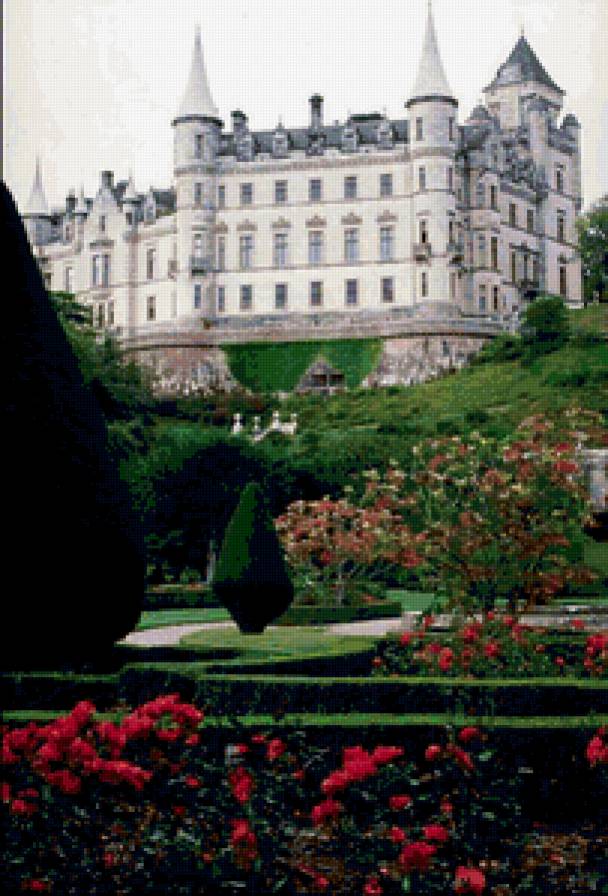 замки мира - дворцы, дворец, замок, усадьба, розы, сквер - предпросмотр