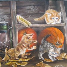 Схема вышивки «Пушистые проказники»