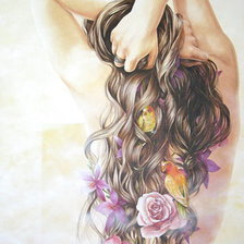 Схема вышивки «она»