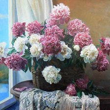 Схема вышивки «Пионы»