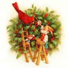 Схема вышивки «Гномик и ягодки»