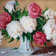 Схема вышивки «Пионы»