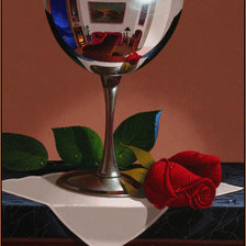 Схема вышивки «Натюрморт с розой»