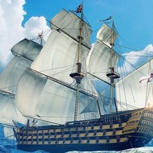 Схема вышивки «Парусник»