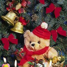 Схема вышивки «Новогодний мишка»