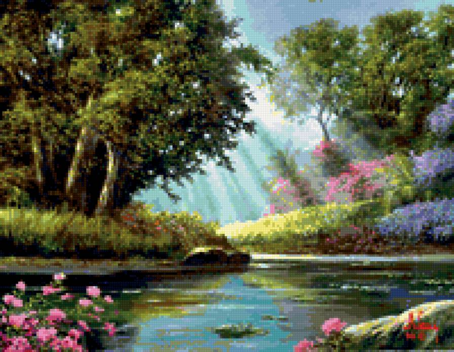 тропический лес - пейзаж, река, кассей, лес - предпросмотр