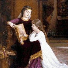 Схема вышивки «четене на книга в замъка»