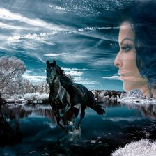 Схема вышивки «БЕГУЩАЯ ПО ВОЛНАМ»