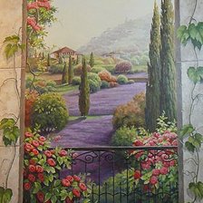 Схема вышивки «Пейзаж Тосканы»