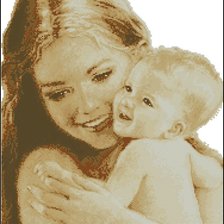 Схема вышивки «Мама с ребёнком»