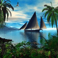 Схема вышивки «корабль»